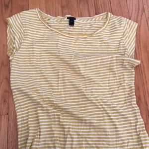Jcrew yellow striped T-shirt